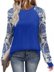 Wiholl Winter Clothing For Women Color Block Break Spring Clothes Essentials Early Fall Fashion Must Haves 2025 2026 Long Sleeve