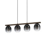 Filago Glass And Metal Pendant Light Black