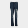 Younger Boy&apos S Dark Blue Rip & Repair Jeans
