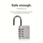 Heavy-duty Metal Digital Password Lock - Anti-theft Battery-free Ideal For Gym School Backpacks Luggage & More