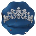 Jwicos Halloween Skull Rhinestone Headband Gothic Queen Costume Party Headpiece Hair Accessories For Halloween Prom Birthday Par