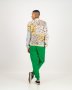 Mens Bandana Print Mesh Bomber Jacket - XL