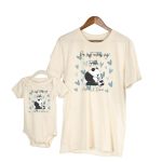 Personalized Handmade: Our First Mother's Day Together Shirts Custom Mom And Baby Pandas Matching Outfits Mommy T-Shirt Baby Bod