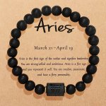 1PC Men's Twelve Zodiac Stretch Beaded Bracelet Gift For Men And Women Couple Hand String With Card