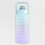 2.2 L Motivational Time Marker Water Bottle Teal And Purple