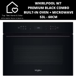 Whirlpool W7 - Premium Black Combo Built-in Oven + Microwave 53L - 60CM