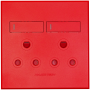 3VR22 2X16A Double Dedicated Socket Outlet 100X100MM Red 3