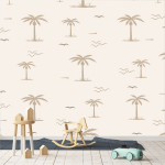 Palm Tree Wallpaper - 1.2M Wide X 3M High Non-adhesive Requires Wallpaper Glue