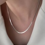 1PC Simple And Stylish Ladies Necklace Stainless Steel Clavicle Chain Minimalist Clavicle Necklace Jewelry For Women