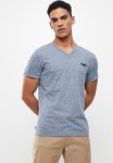 Vintage Logo Emb Vee Tee - Blue