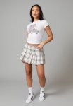 MINI Pleated Skirt - Neutral Check