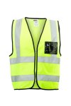 - Lime Reflective Vest With Zip And Id Pocket - Medium