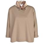 Scarf Detail Batwing Top - Mocha Free
