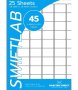 Premium A4 Self-adhesive Product Labels 45 Up 25 Sheets Pack