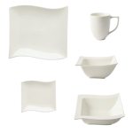 - Square Dinner Set Of 4 + Salad Bowl