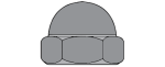 Dome Nuts Din 1587 Pack Of 100'S
