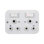 Crabtree Classic Socket Ind 119X83 Duo 16A Stl Wht - Mica Online