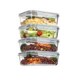 4 Piece 370ML Storage Container Set Clear