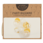Gold & White Assorted Party Balloon Set 10 Piece