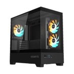 Gigabyte C201 Panoramic Black Micro-atx Tempered Glass Panoramic Gaming Chassis