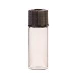 5ML Clear Glass Vial With Screw Cap - Black 13 415