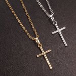 Simple Stylish Cross Pendant Necklace Religious Neck Jewelry Cross Necklace For Women Prayer