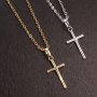 Simple Stylish Cross Pendant Necklace Religious Neck Jewelry Cross Necklace For Women Prayer