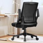 Gtplayer Ergonomic Office Chair With Flip-up Armrests Executive Computer Chair For Home Office Breathable Mesh & Comfy Lumbar Su