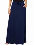 Plus Size Solid Color Maxi Dress Casual Short Sleeve Dress With Pockets For Spring & Summer Women's Plus Sizeclothing