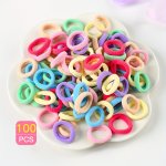 100PCS Colorful Hair Tie Ponytail Holders Girls Hair Accessories Ideal Choice For Gifts