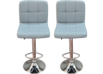 Smte Ronin Faux Leather Swivel Bar Stool Set Of 2 Grey With Keychain