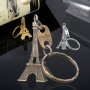 MINI Eiffel Tower Keychain Retro Alloy Key Chain Ring Bag Backpack Charm Car Hanging Pendant French Souvenir Couples Friends Gift