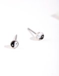 Silver MINI Yin-yang Stud Earrings