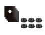 Reusable 4 Heat Resistant Stove Burner Covers & 6 Gas Stove Knob Covers