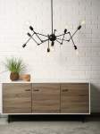 Loft Spider Pendant 8 Light Metal Black