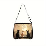 Moonlit Cat Print Crossbody Bag 2 CCBB3