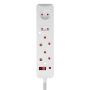 4-WAY Multiplug With Surge Protection Safety Shutters & Covers