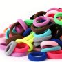 50 Pcs Solid Color Towel Hair Tie Elastic Hair Rope Rubber Band Ponytail Holder Hair Accessories