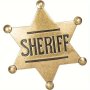 Sheriff's Badge Metal Cowboy Party Decoration Badge Metal Deep Bronze - Fun Party Gift Easter Gift