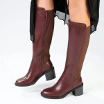 Madison Onley Long Boot - Wine - 8