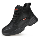 Guyisa Steel Toe Safety Shoes - Lightweight Non-slip Work Shoes Black - UK9.5