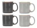 4 Piece Ceramic Mug 2 Assorted Colours