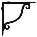 Antique Plain Curl Bracket Cast-iron Black