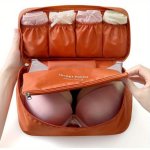 Versatile Travel Organizer Bag - Waterproof Foldable For Toiletries Makeup & Underwear Storage With Zip Closure