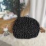 Hide And Seat – Bean Bag Buddy – Storage Bag – Black And White Dotted
