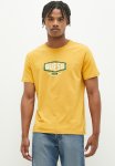 Guess Short Sleeve Cn Box Crack Logo Tee - Gold Flake