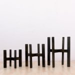 Wooden Plant Stand - Charcoal - Medium
