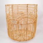 Vietnamese Cross Weave Rattan Basket - Small 36 X 36CM