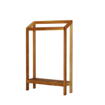 Oak Towel Rail With Shelf - Small