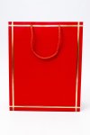 Senza Luxury Gift Bag With Handles Red & Gold 320MM X 260MM